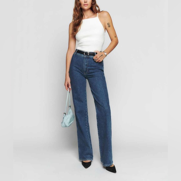 Reformation Denim - Reformation Clara High Rise Wide Leg Jeans Size 28